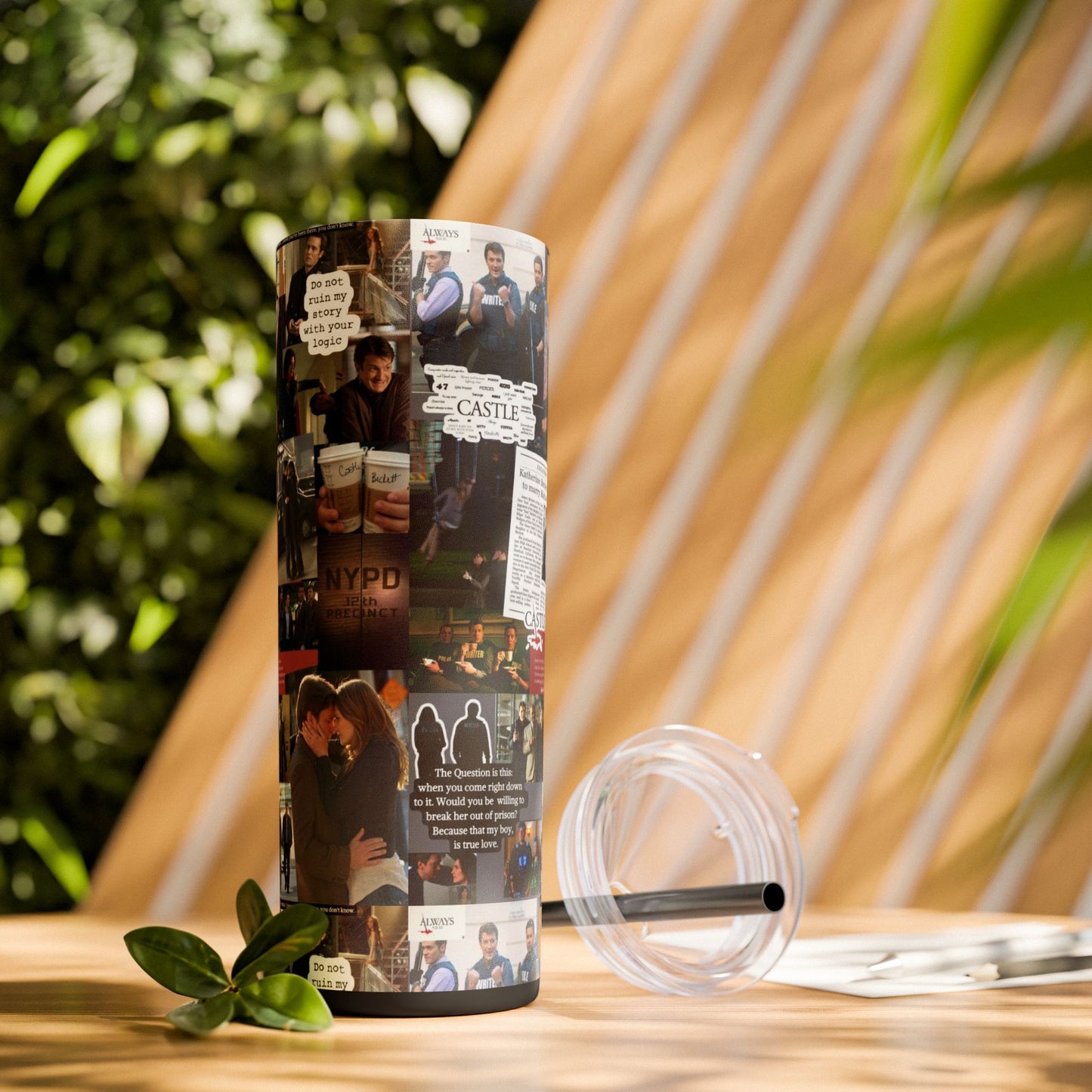 Castle TV Show Skinny Tumbler Kate Beckett Richard Castle Crime Junkie