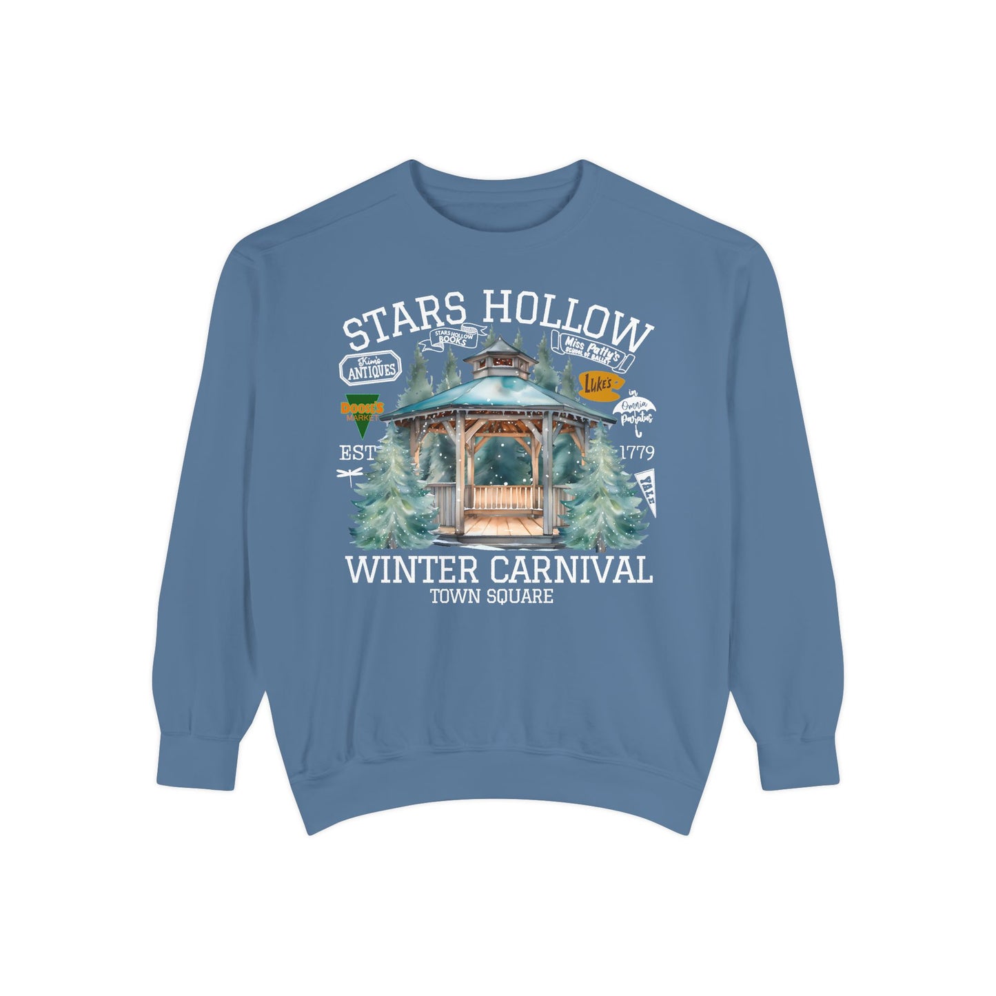 Comfort Colors® Gilmore Girls TV Show Sweatshirt - Stars Hollow Winter Carnival