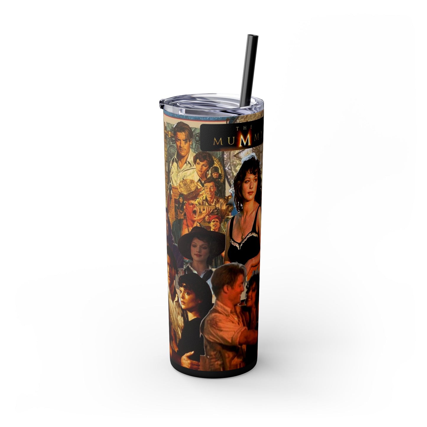 The Mummy 1999 Skinny Tumbler 90s Movies Rick OConnell Evelyn Egypt Brendan Fraser