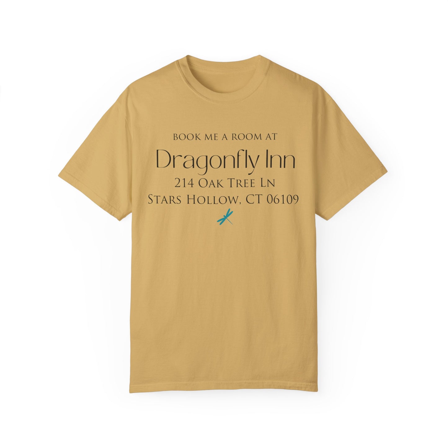 Comfort Colors® Gilmore Girls Shirt - Book Me a Room at Dragonfly Inn Stars Hollow CT