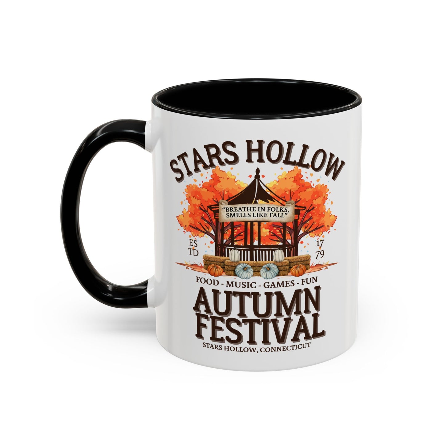 Gilmore Girls TV Show Colored Handle TV Mug 11 oz or 15 oz - Stars Hollow Autumn Festival Coffee Mug Gift
