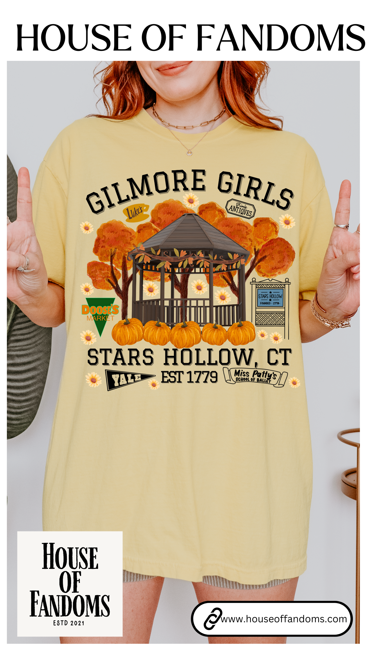 Comfort Colors® Gilmore Girls Shirt - Stars Hollow CT