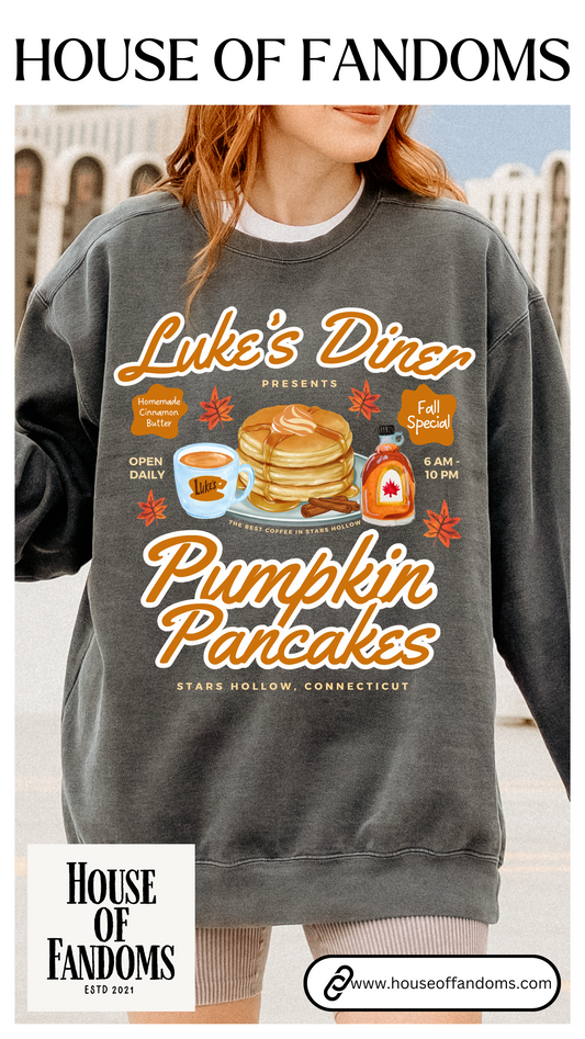 Comfort Colors® Gilmore Girls TV Show Sweatshirt - Luke’s Diner Pumpkin Pancakes