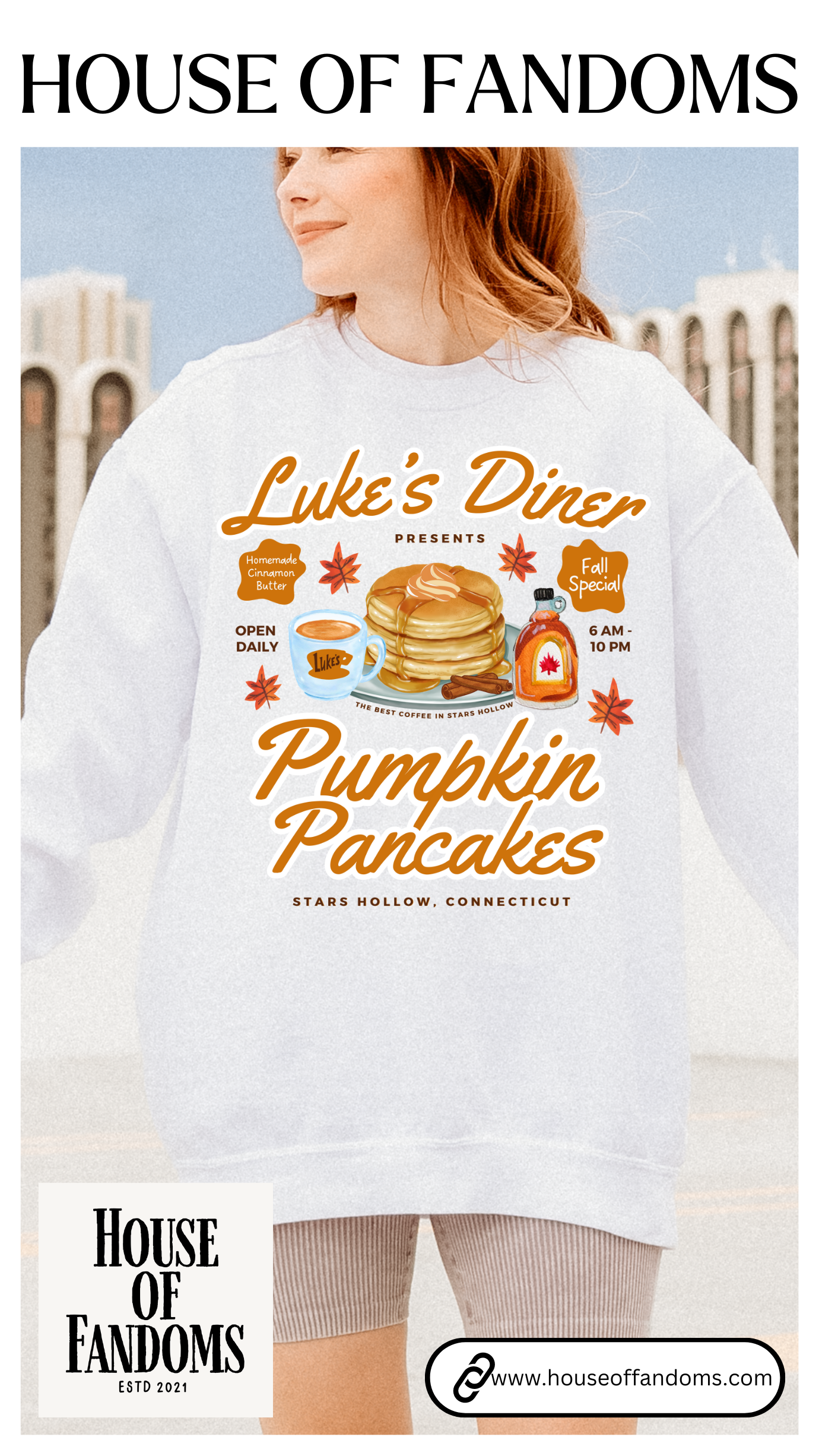 Comfort Colors® Gilmore Girls TV Show Sweatshirt - Luke’s Diner Pumpkin Pancakes