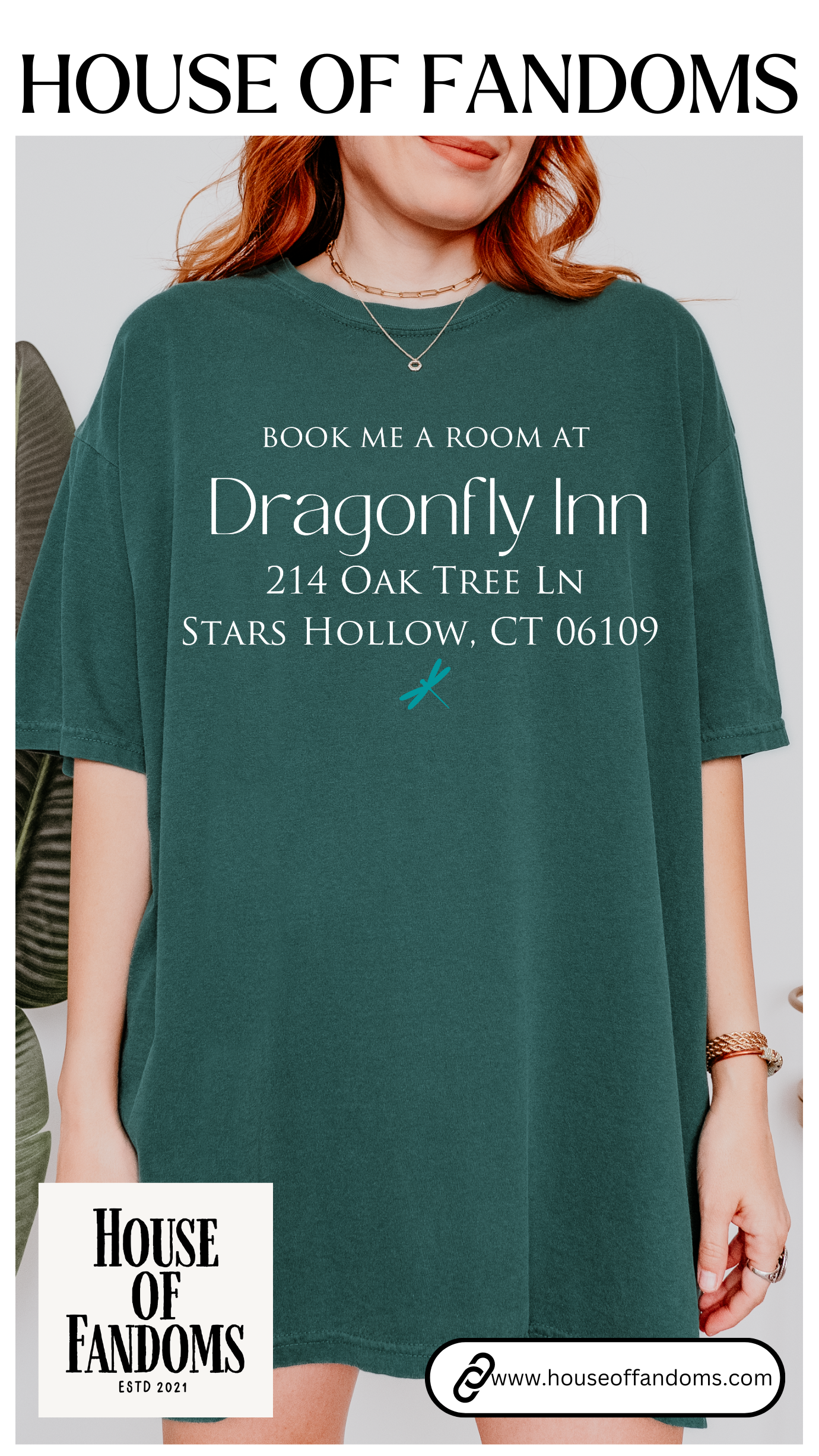 Comfort Colors® Gilmore Girls Shirt - Book Me a Room at Dragonfly Inn Stars Hollow CT