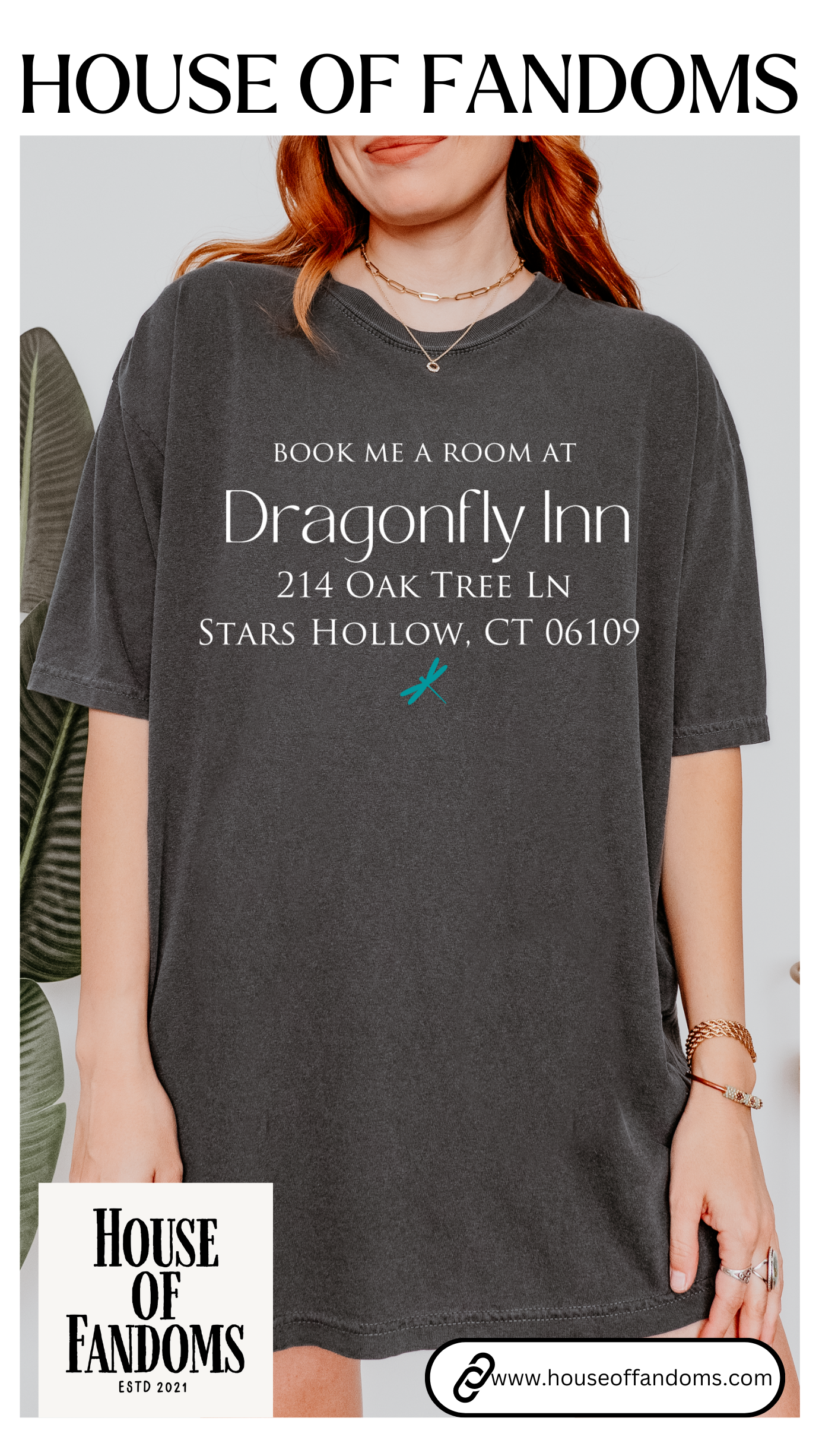 Comfort Colors® Gilmore Girls Shirt - Book Me a Room at Dragonfly Inn Stars Hollow CT