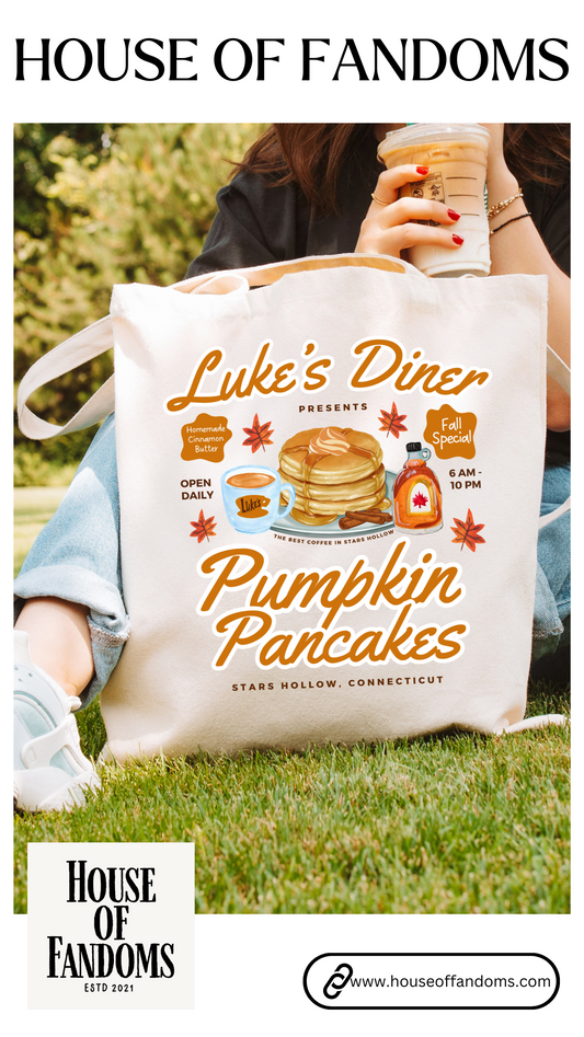 Gilmore Girls TV Show Tote Bag - Luke’s Diner Pumpkin Pancakes