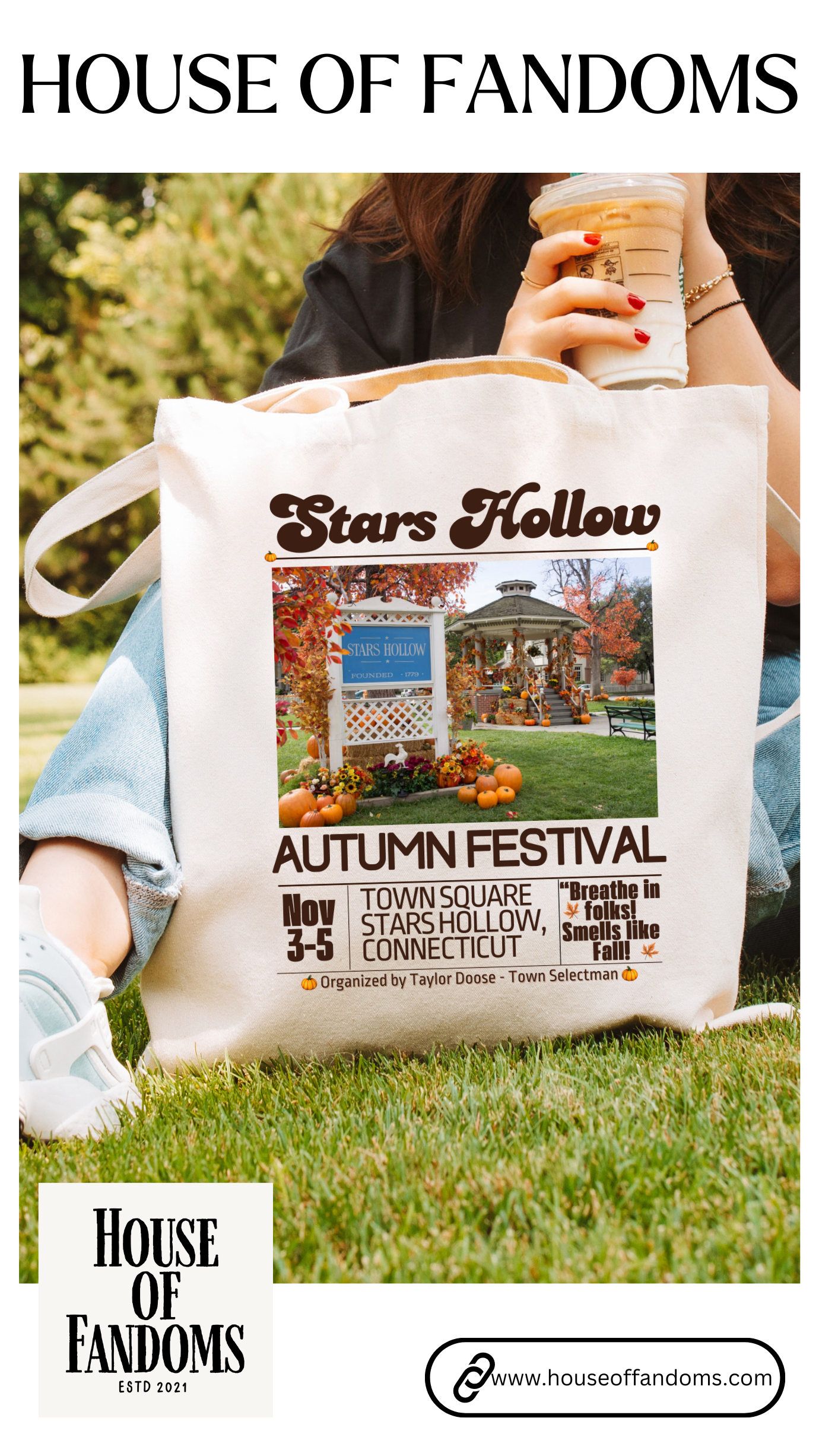 Gilmore Girls TV Show Tote Bag - Stars Hollow Autumn Festival