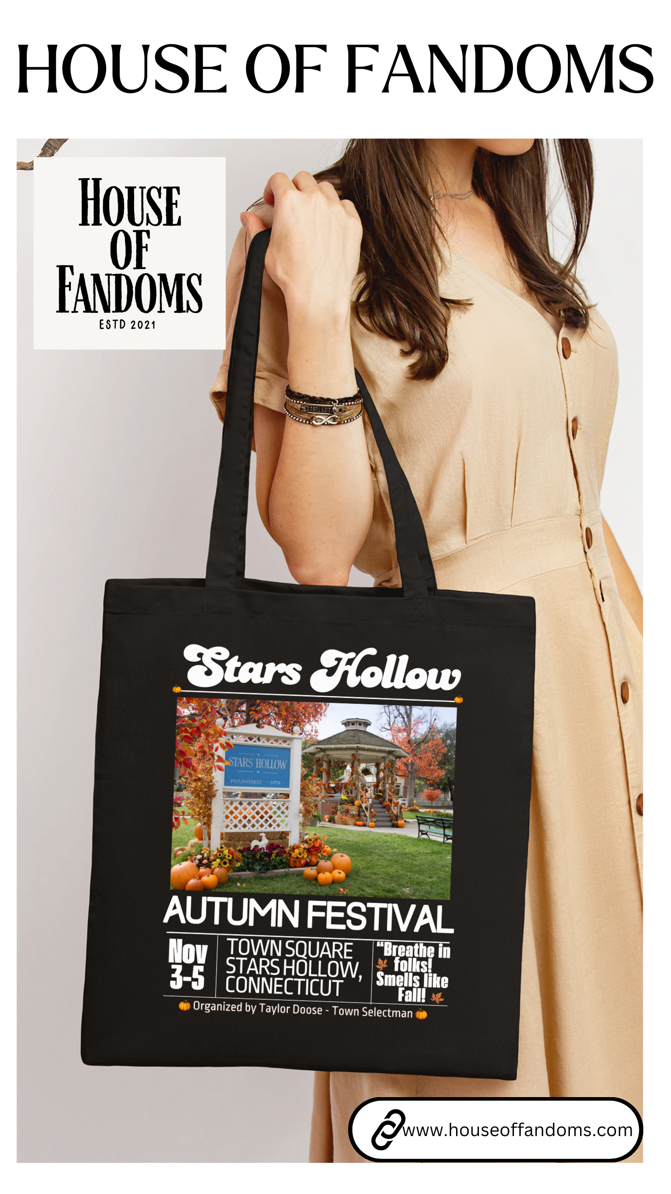 Gilmore Girls TV Show Tote Bag - Stars Hollow Autumn Festival