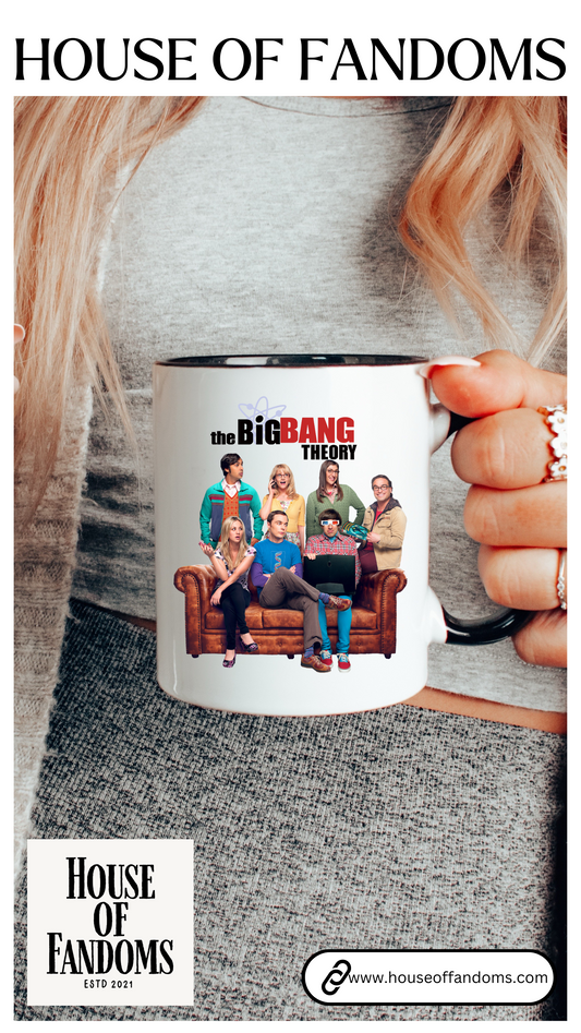 Big Bang Theory TV Show Coffee Mug Colored Handle 11 oz or 15 oz