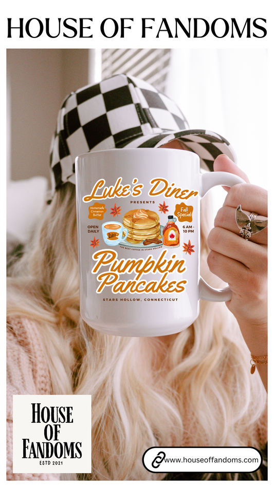Gilmore Girls TV Show Coffee Mug - 15 oz - Luke’s Diner Pumpkin Pancakes