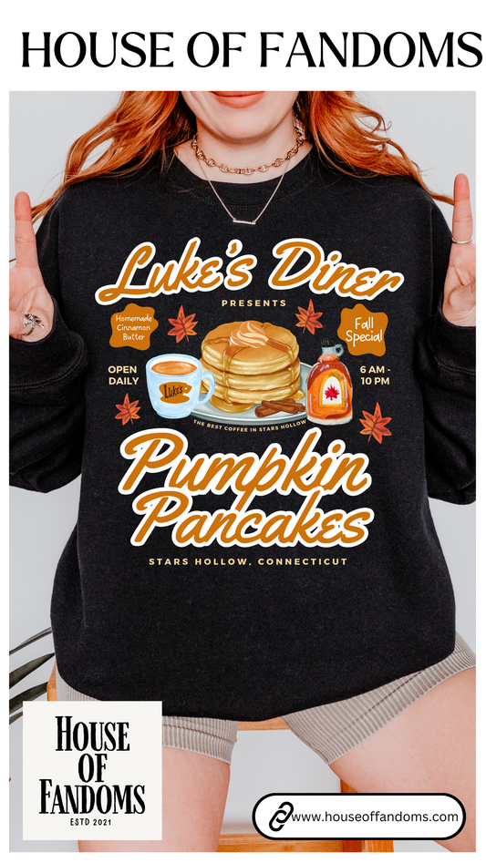 Gilmore Girls TV Show Sweatshirt - Luke’s Diner Pumpkin Pancakes