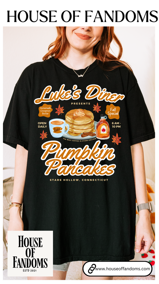 Comfort Colors® Gilmore Girls TV Show Shirt - Luke’s Diner Pumpkin Pancakes