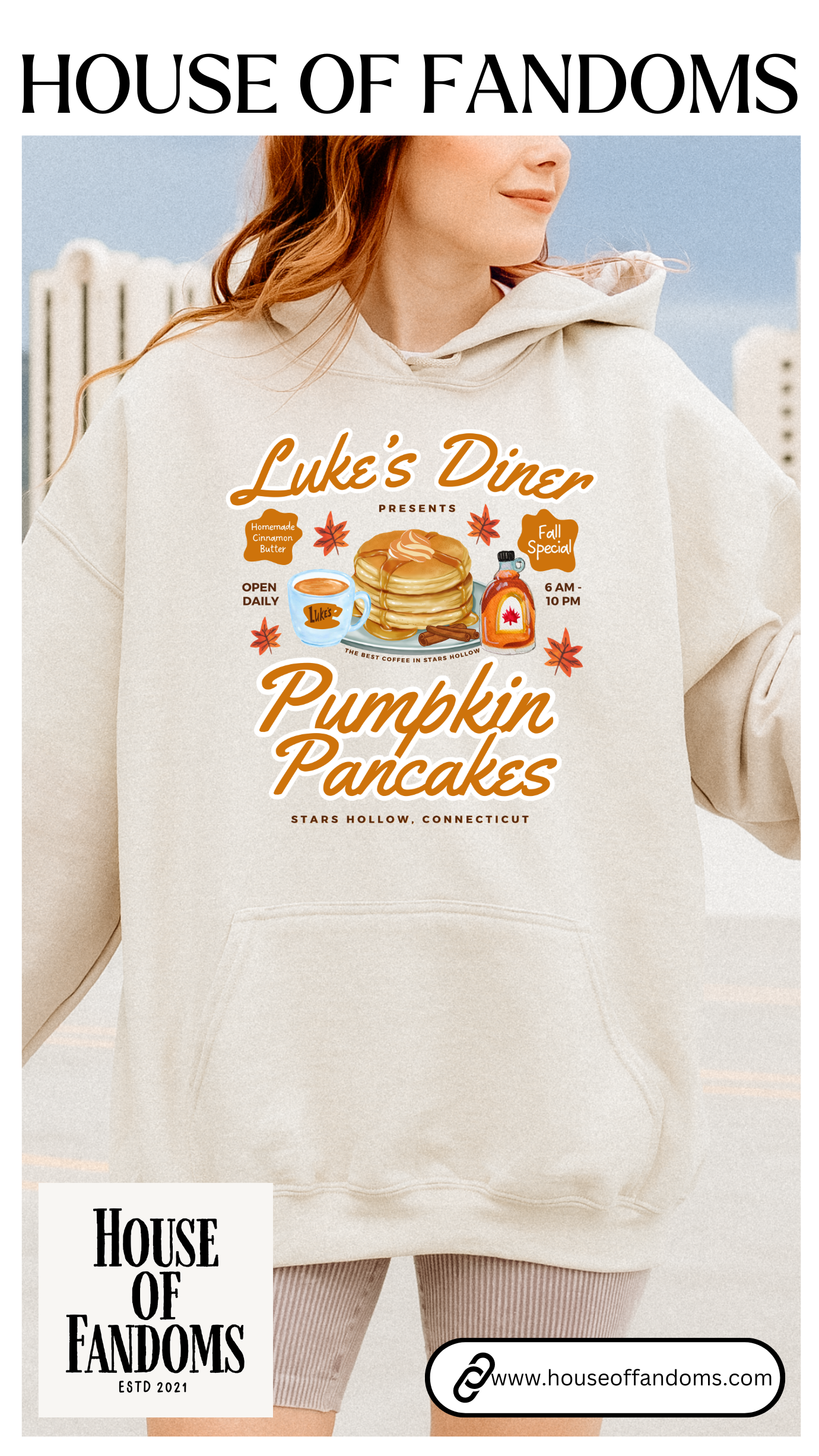 Gilmore Girls TV Show Hoodie - Luke’s Diner Pumpkin Pancakes