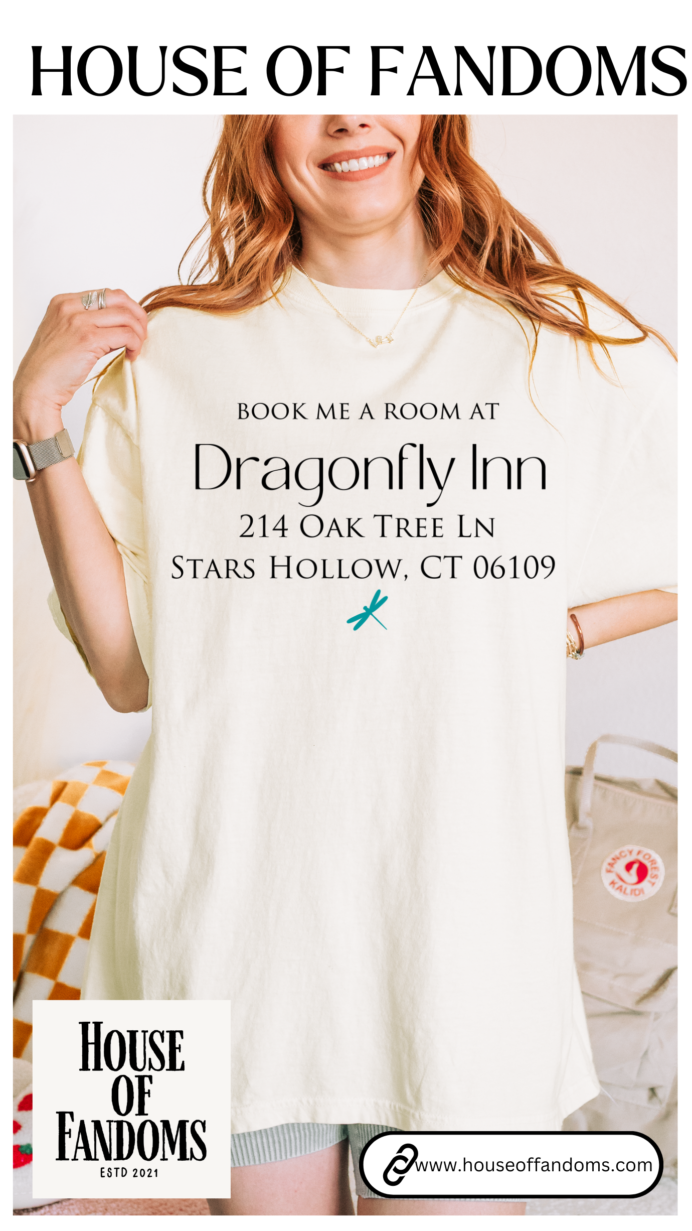 Comfort Colors® Gilmore Girls Shirt - Book Me a Room at Dragonfly Inn Stars Hollow CT