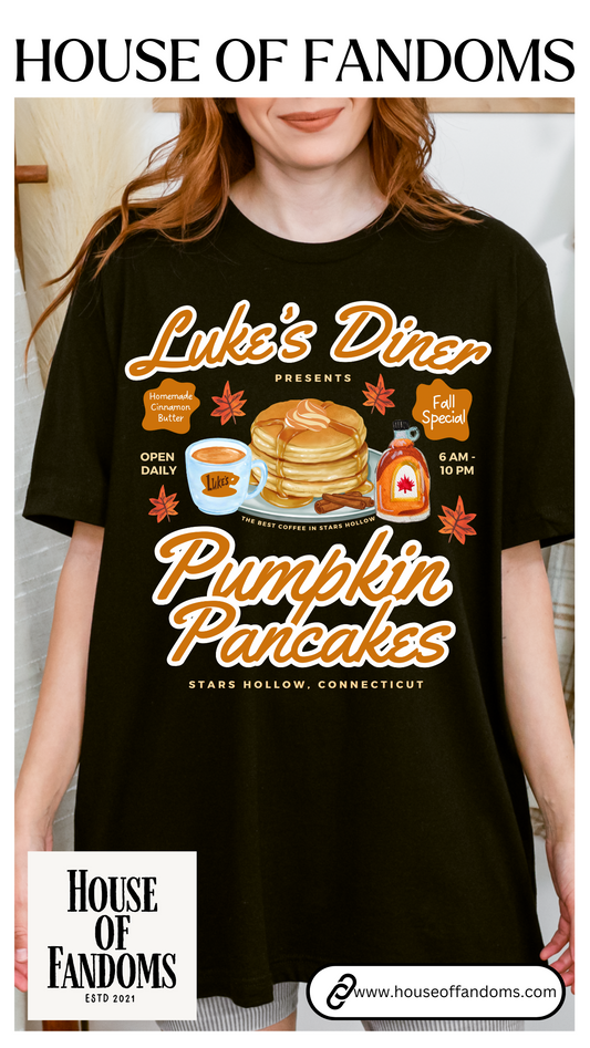 Gilmore Girls TV Show Shirt - Luke’s Diner Pumpkin Pancakes