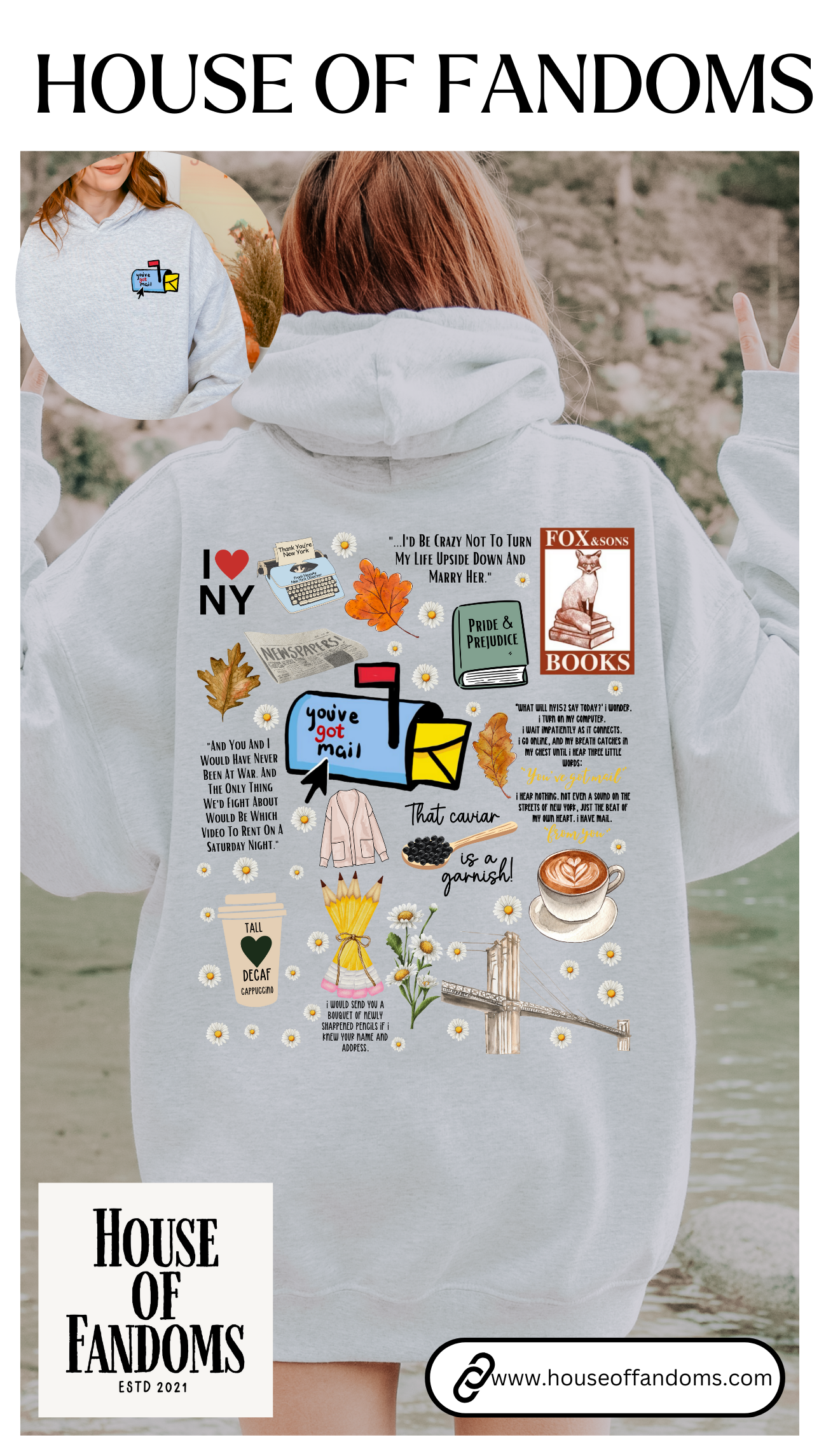 You've Got Mail Front and Back Hoodie