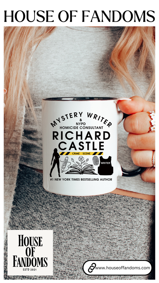 Castle TV Show Coffee Mug Colored Handle 11 oz or 15 oz