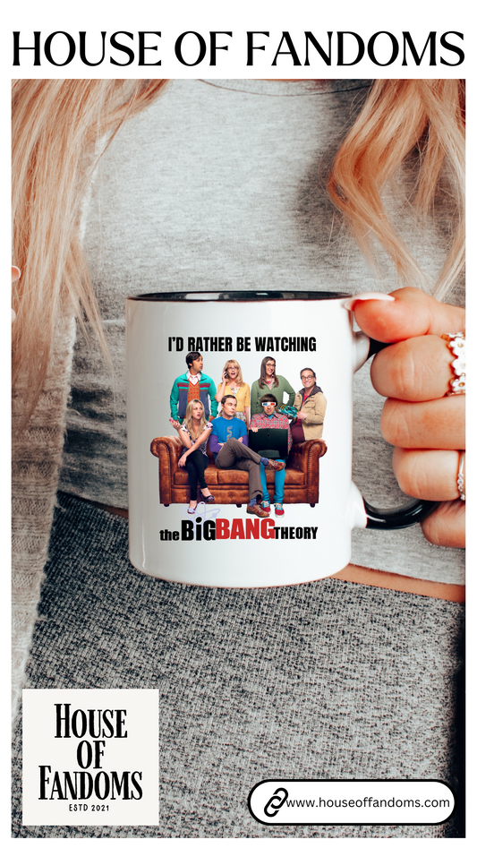 Big Bang Theory TV Show Coffee Mug Colored Handle 11 oz or 15 oz