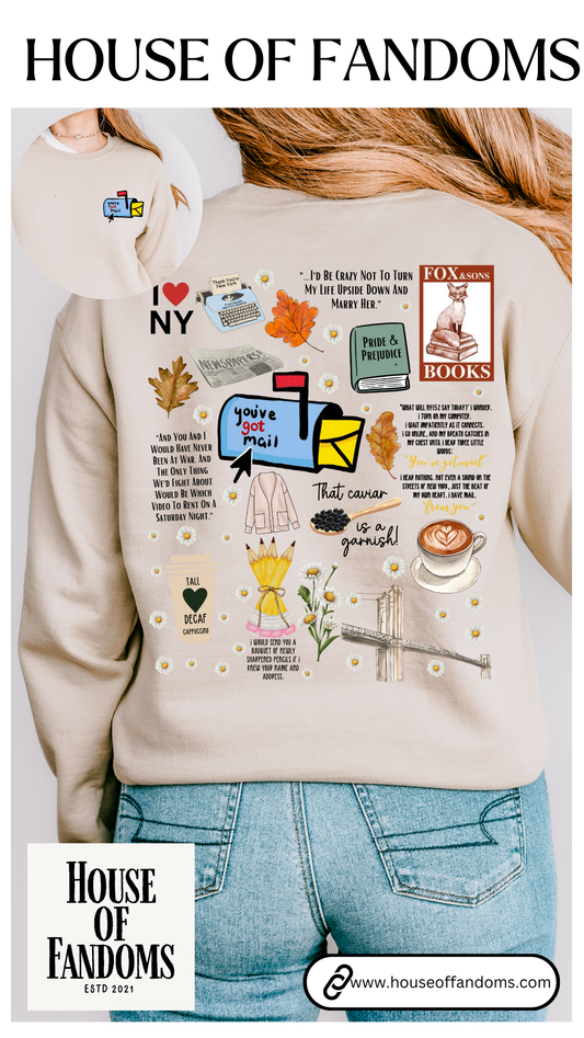 You've Got Mail Movie 2 Sided Sweatshirt
