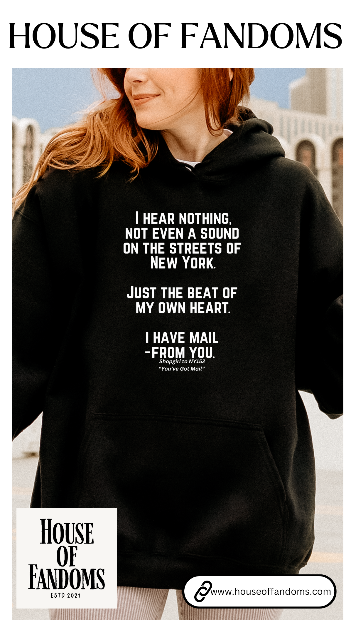 Youve Got Mail Hoodie Movie Quote 90s New York Romcom