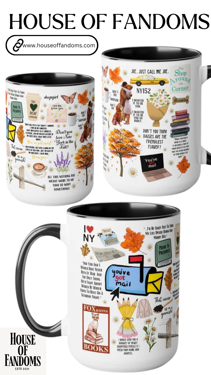 Youve Got Mail Mug 15 oz Colored Handle Coffee Mug